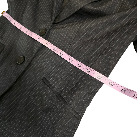 J. Crew Super 120s Pinstripe Wool Blazer Navy Size 2 - Picture 7 of 9